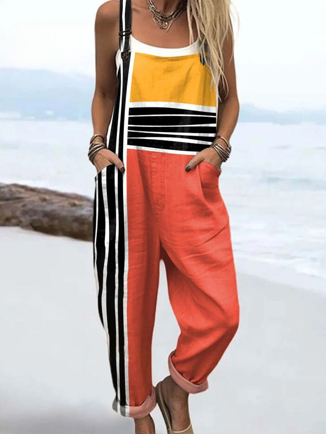 Narelle — Colorblock Street Overalls for Women