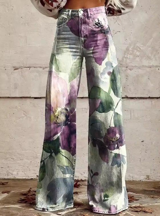 Alessa – Dream Petal Wide-Leg Trousers