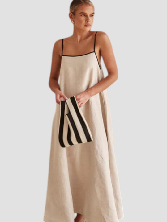 Lucile – Linen Maxi Slip Dress for Women