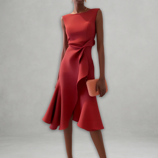 Janet – Satin Midi Dress for Women