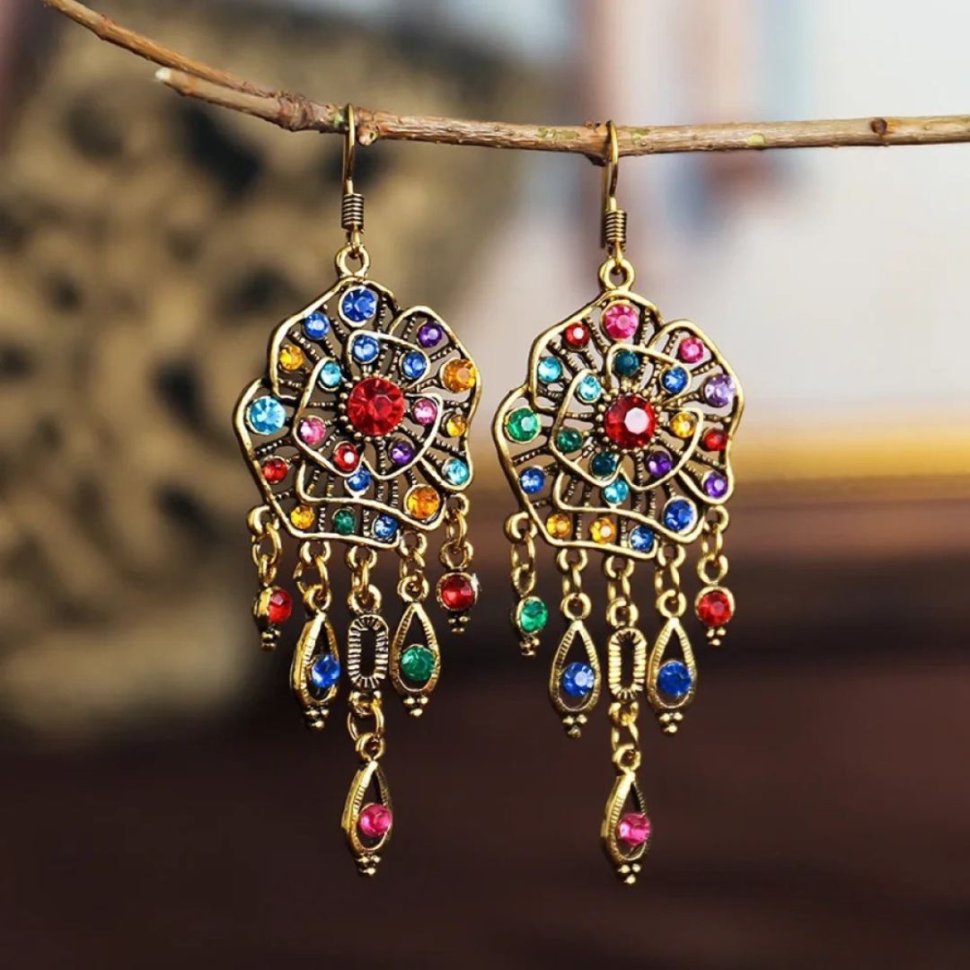 Alessandra – Bohemian Bloom Chandelier Earrings