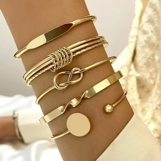 Loretta – Gold Plated Bangle Set for Women