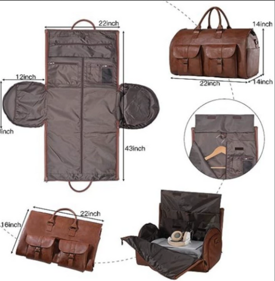Leigh – Leather Weekender Duffel Bag