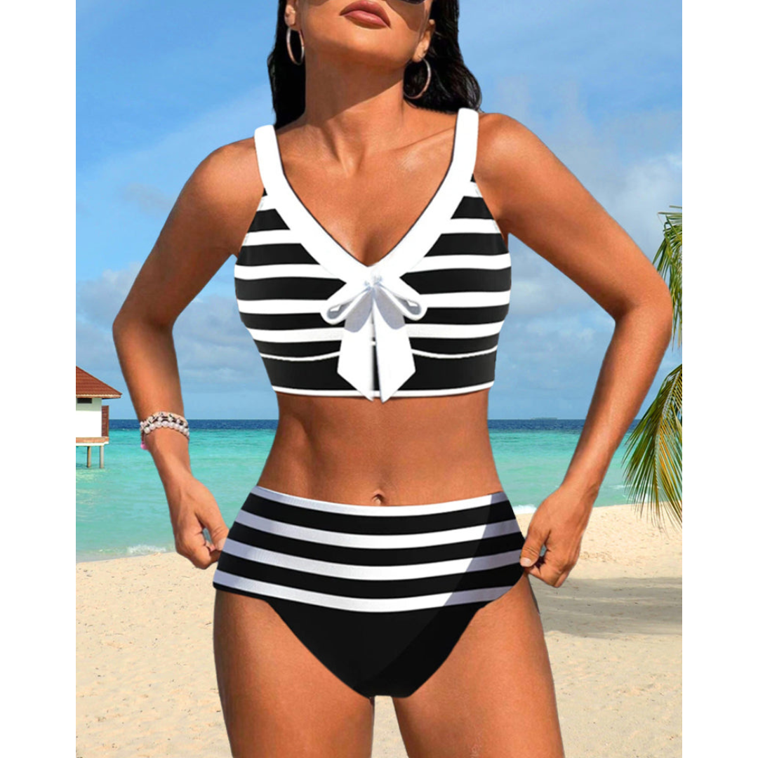 Lainie – Nautical Stripe Tankini Set for Women