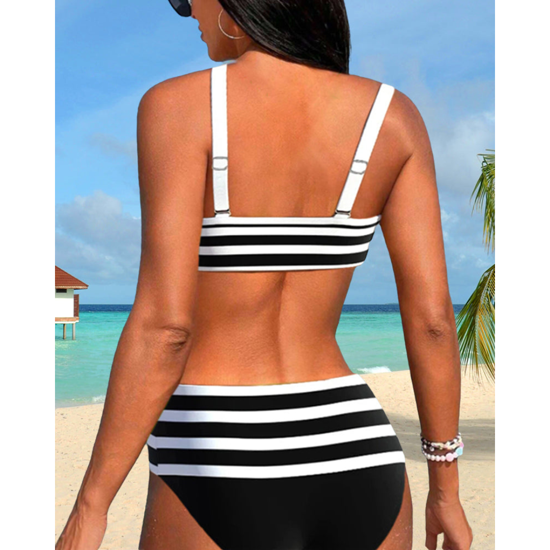 Lainie – Nautical Stripe Tankini Set for Women