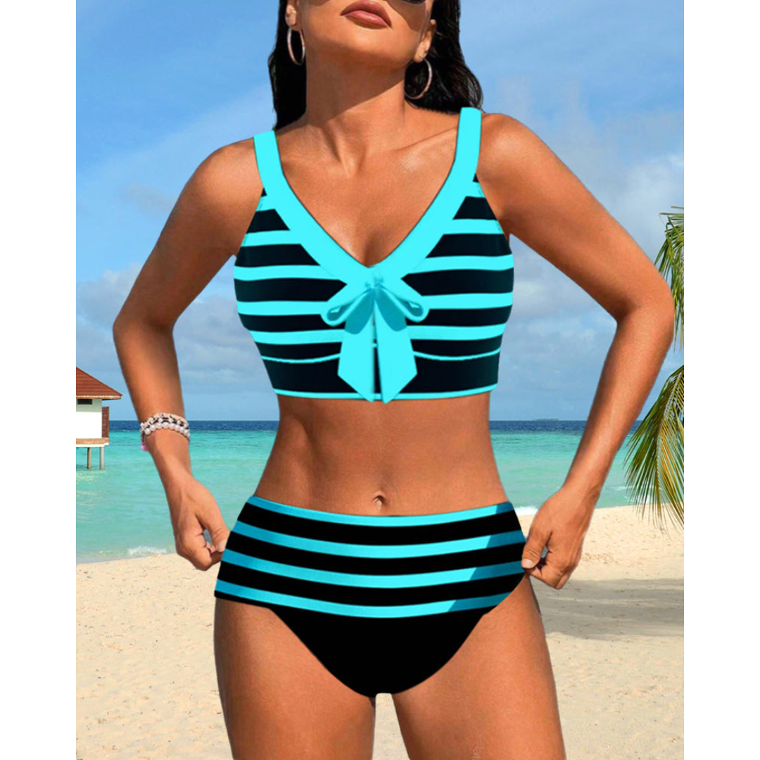 Lainie – Nautical Stripe Tankini Set for Women