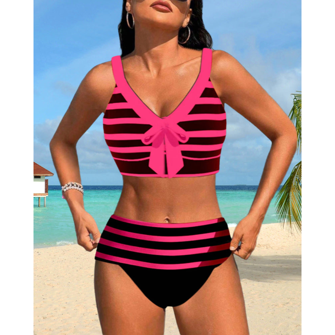 Lainie – Nautical Stripe Tankini Set for Women