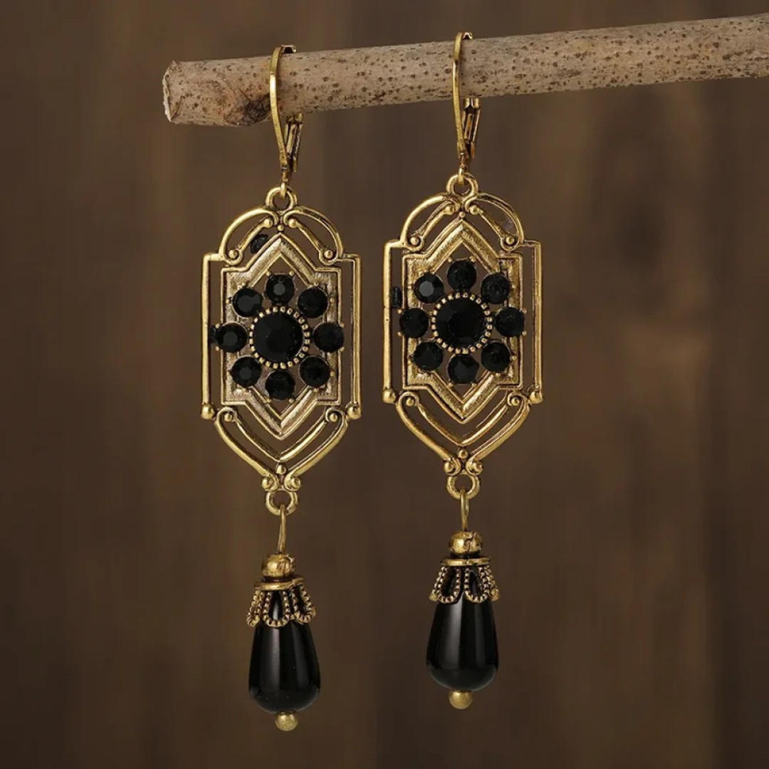 Lallaina – Midnight Majesty Drop Earrings