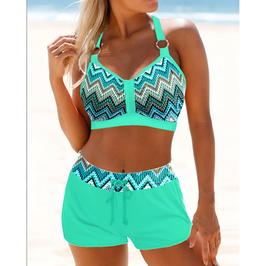 Keona – Printed Tankini Swim Set for Women
