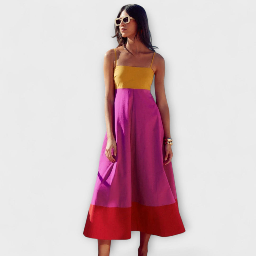 Kelina – Summer Dress with Color Contrast