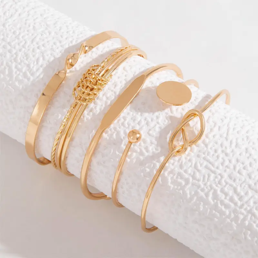 Loretta – Gold Plated Bangle Set for Women