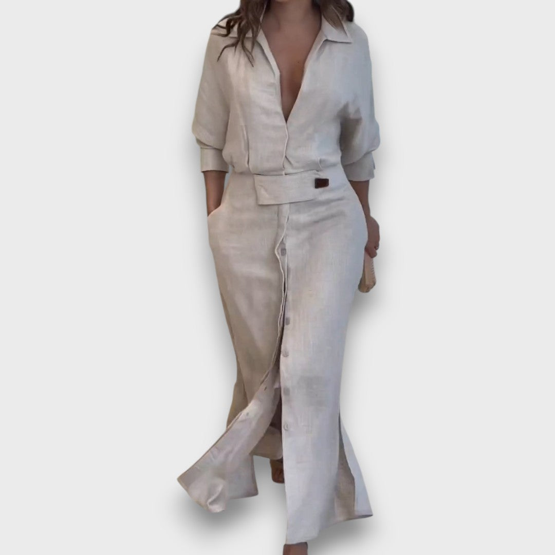 Lea – Airy Shirt Dress with Belt