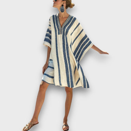Kalena – Kaftan Dress with Maritime Stripes