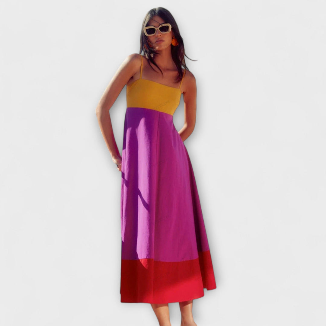Kelina – Summer Dress with Color Contrast