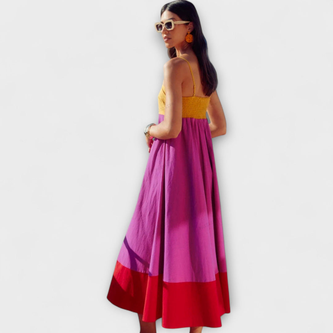 Kelina – Summer Dress with Color Contrast