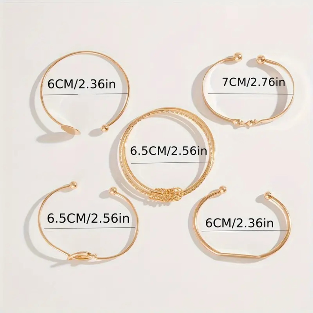 Loretta – Gold Plated Bangle Set for Women