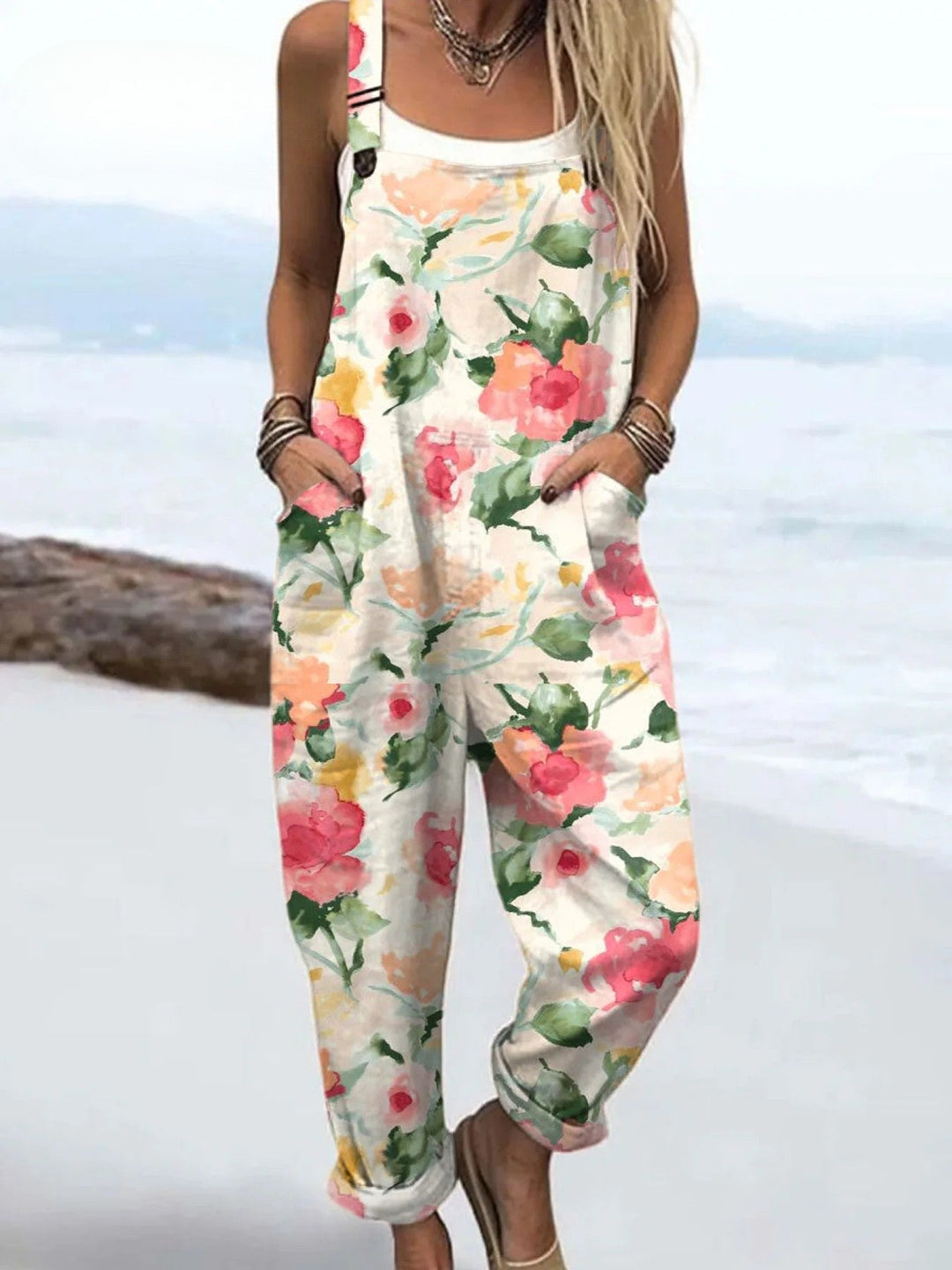 Paulina – Floral Garden Relaxed Overalls