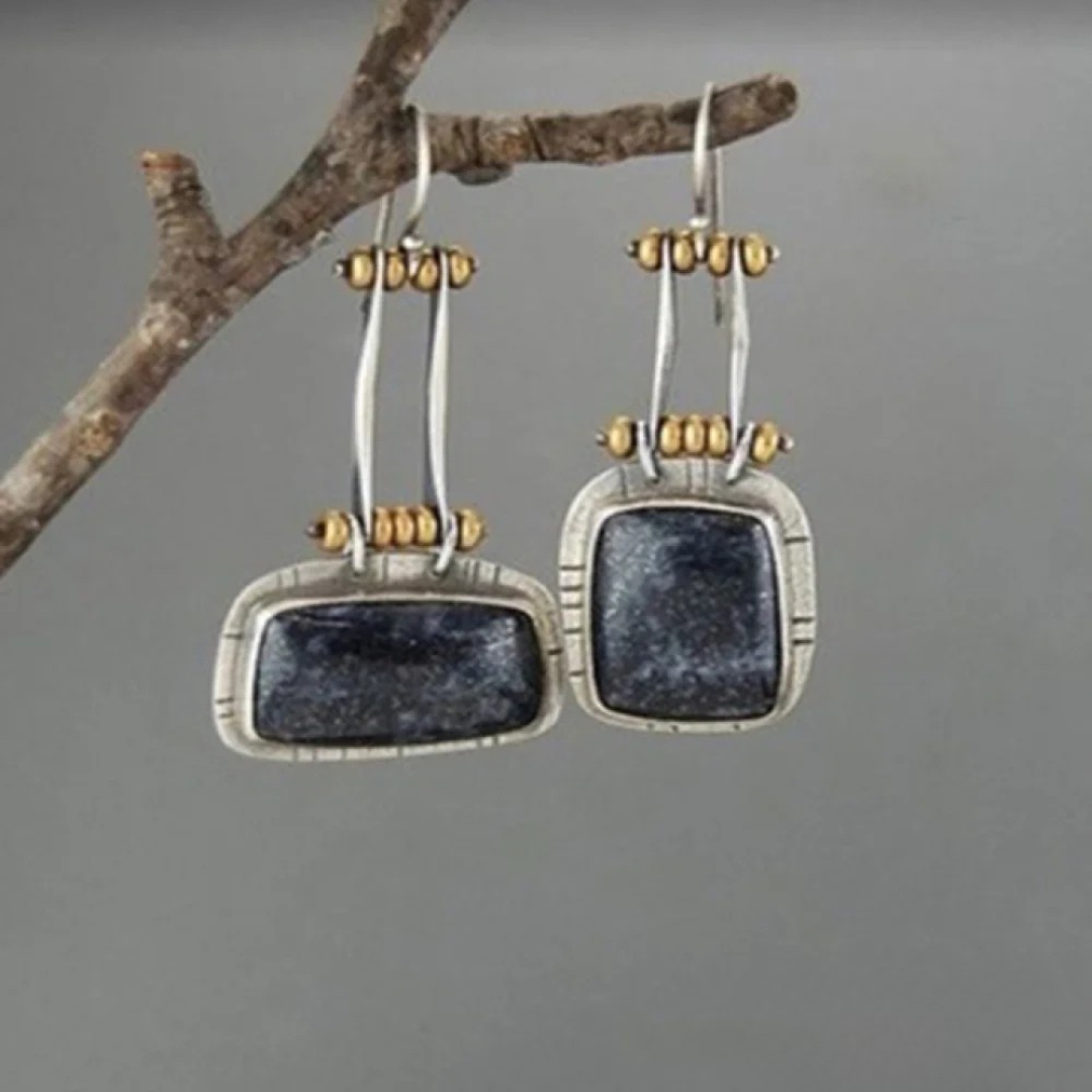 Josefina – Midnight Slate Dangle Earrings
