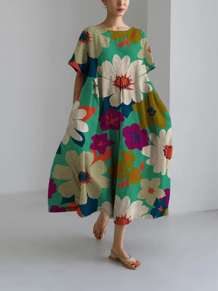 Maja – Midi summer dress with bold style and light comfort for lively days