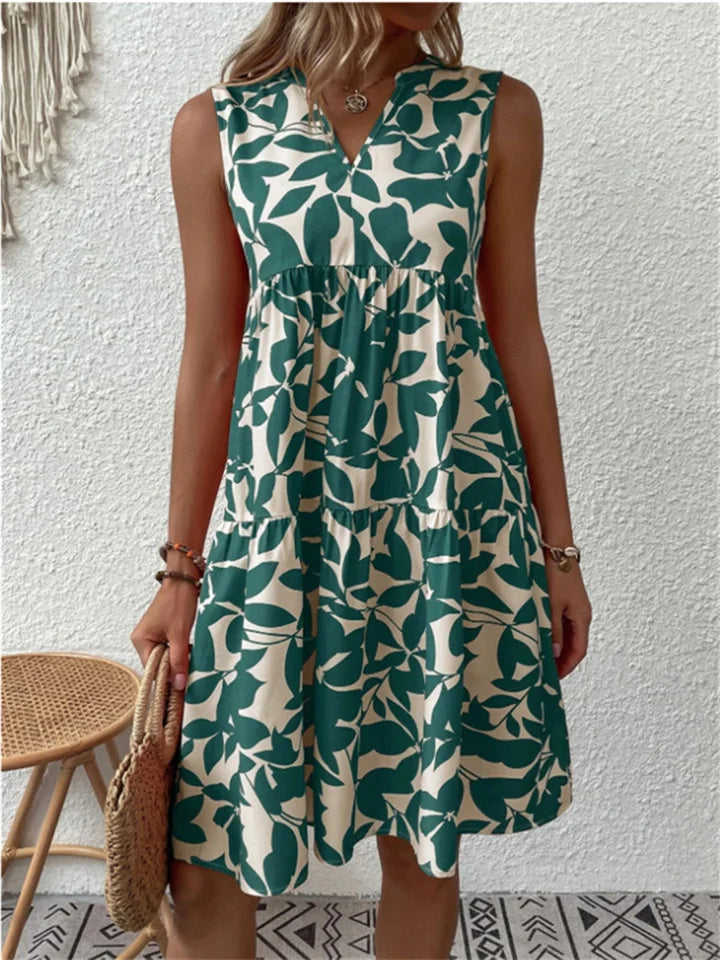 IslaVera – Sleeveless Flow Print Dress