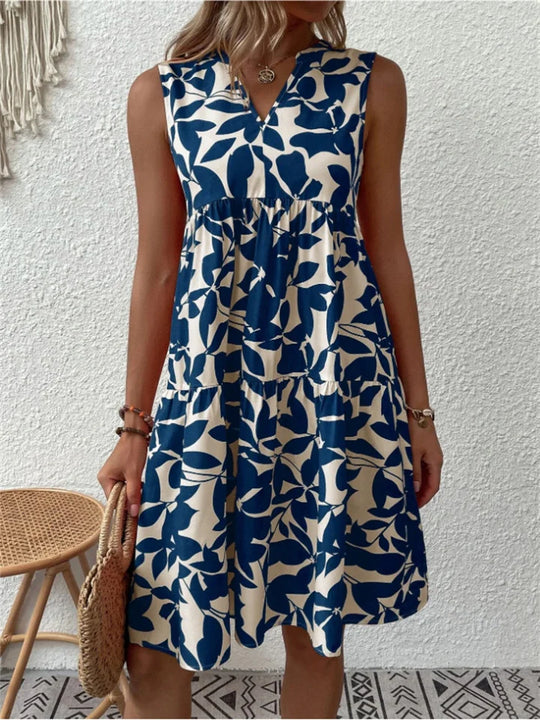 IslaVera – Sleeveless Flow Print Dress
