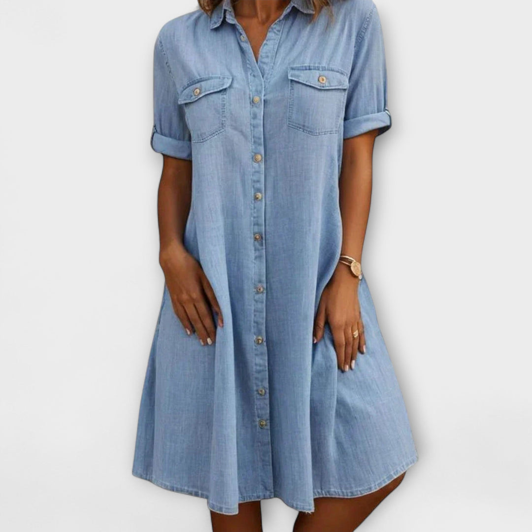 Liona – Denim Dress with Everyday Elegance