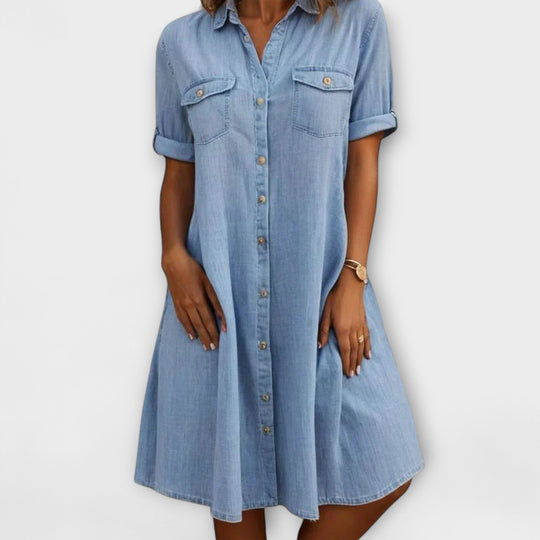 Liona – Denim Dress with Everyday Elegance