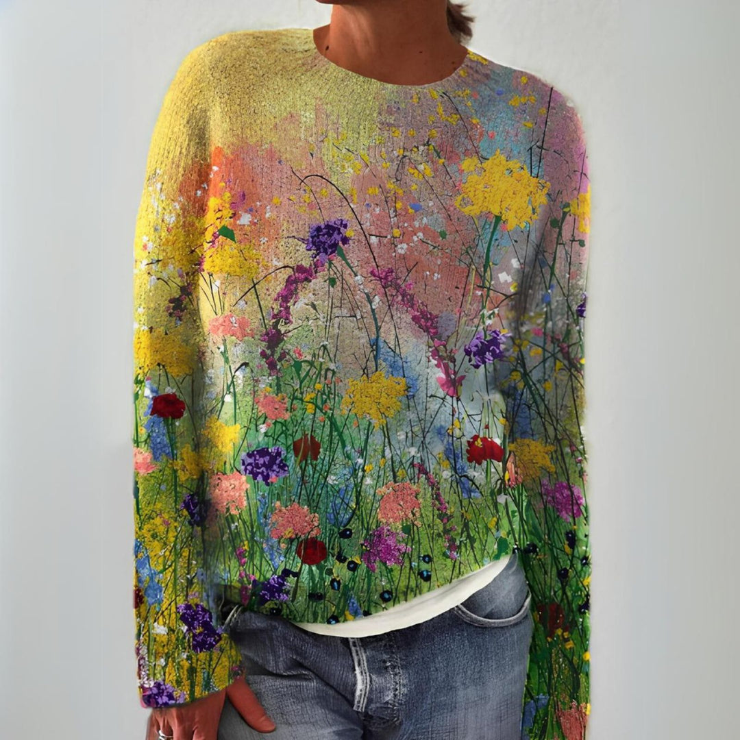 MARIEL | ARTISTIC FLOWER SWEATER