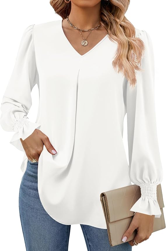Holley – Versatile V-Neck Blouse for Women