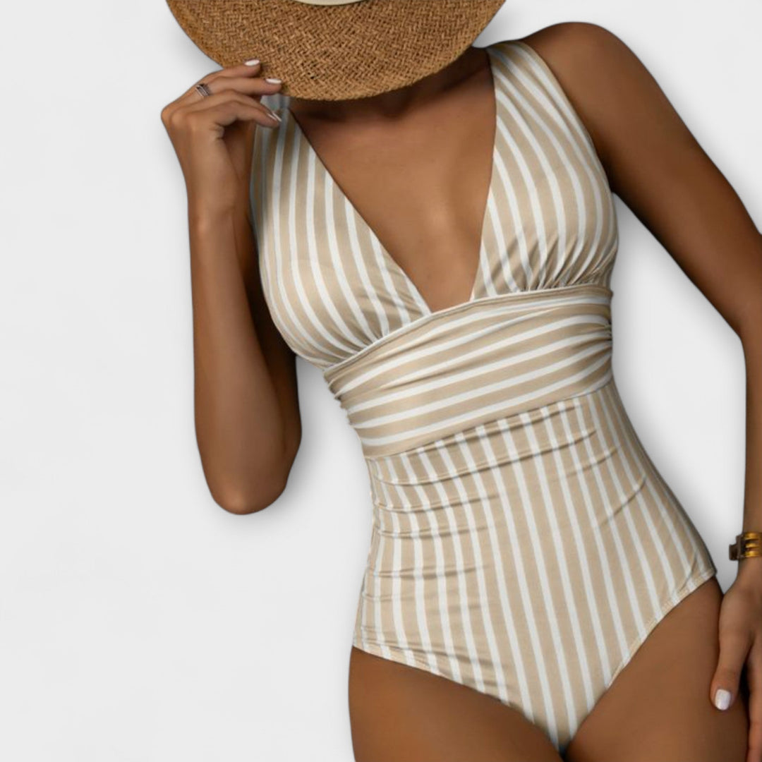 Magnolia – Striped Sculpt One-Piece Swimsuit for Women