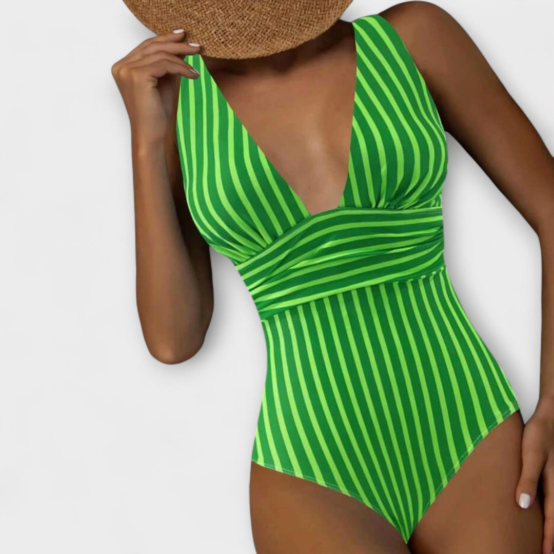 Magnolia – Striped Sculpt One-Piece Swimsuit for Women