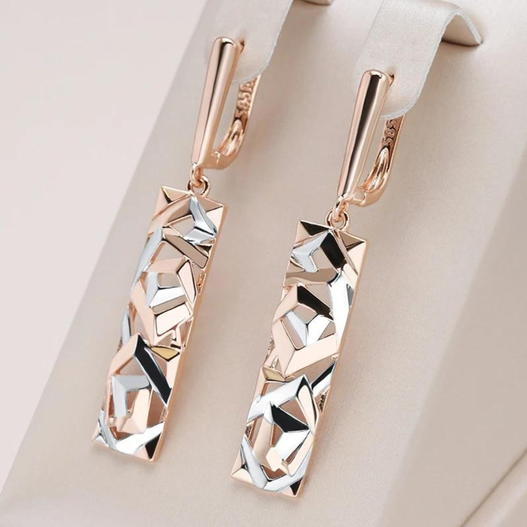 Marcelline – Geometric Elegance Drop Earrings