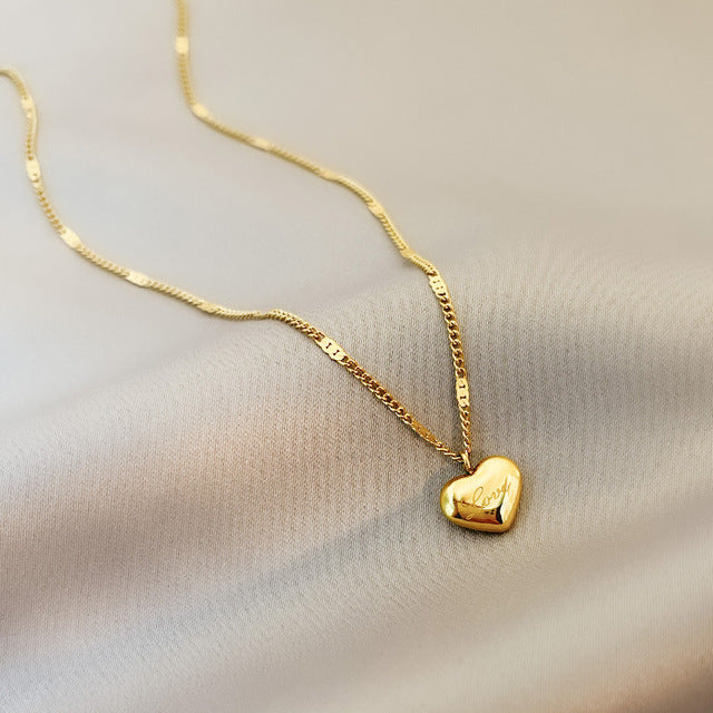 Teagan – Gold Heart Pendant Necklace for Women