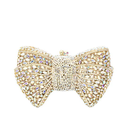 Lucia – Sparkling Bow-Shaped Evening Clutch for Women