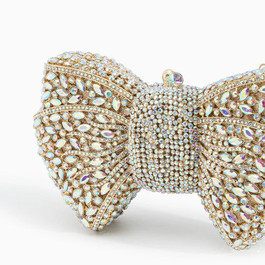 Lucia – Sparkling Bow-Shaped Evening Clutch for Women