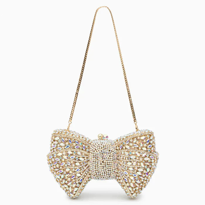 Lucia – Sparkling Bow-Shaped Evening Clutch for Women