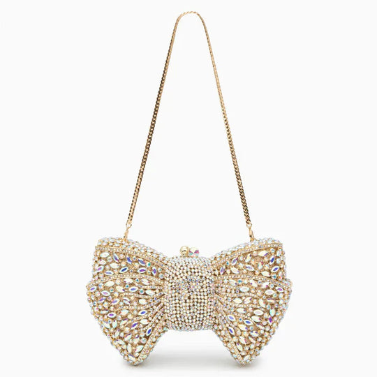 Lucia – Sparkling Bow-Shaped Evening Clutch for Women