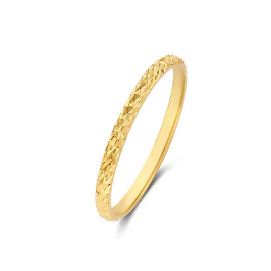 Leslie – Textured Gold Band for Women