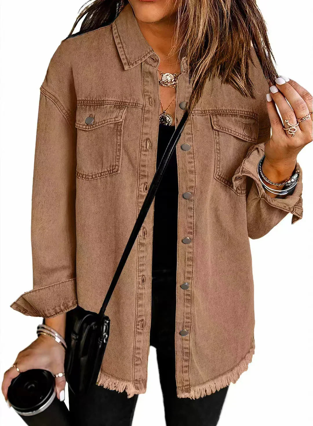 Nayla – Soft Sand Everyday Denim Jacket