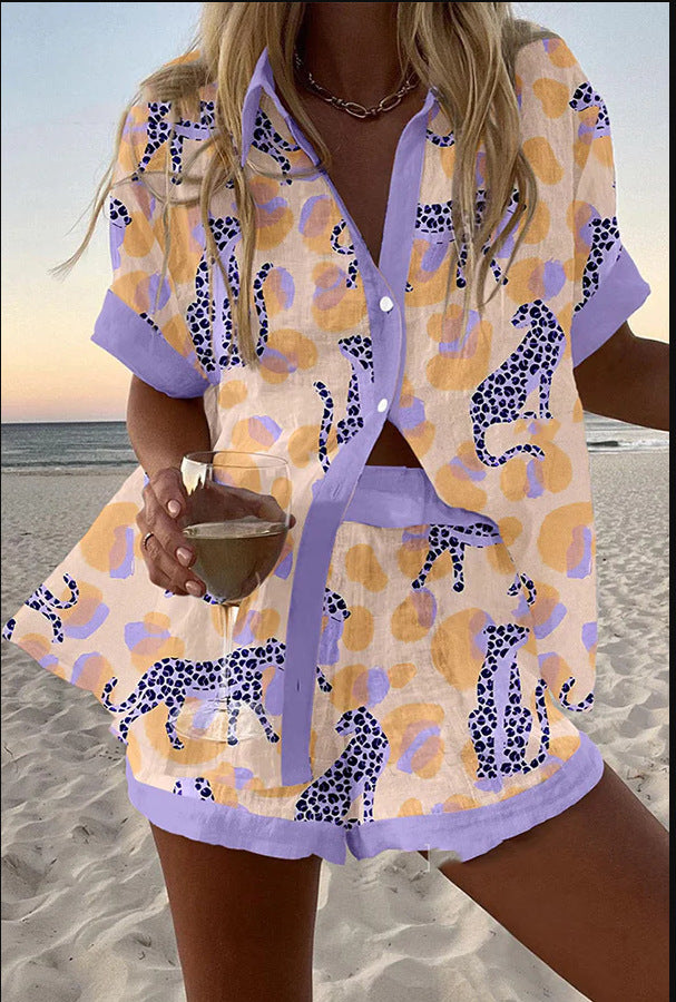 SavannaLuxe – Pastel Cheetah Print Set for Women