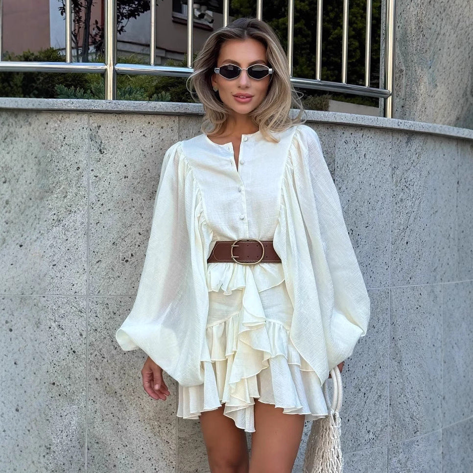 Jerica – Boho Chic Ruffled Mini Dress for Women