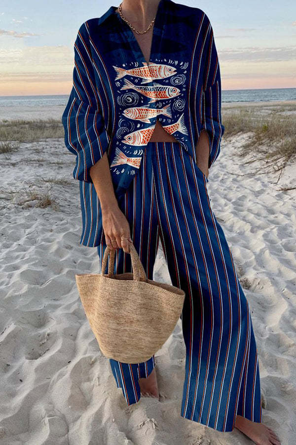 OceanaVista – Coastal Lounge Set for Women