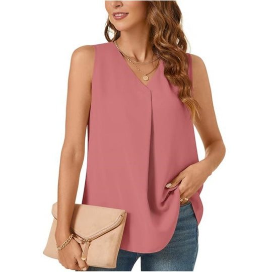 Camié - Sleeveless V-neck blouse for women