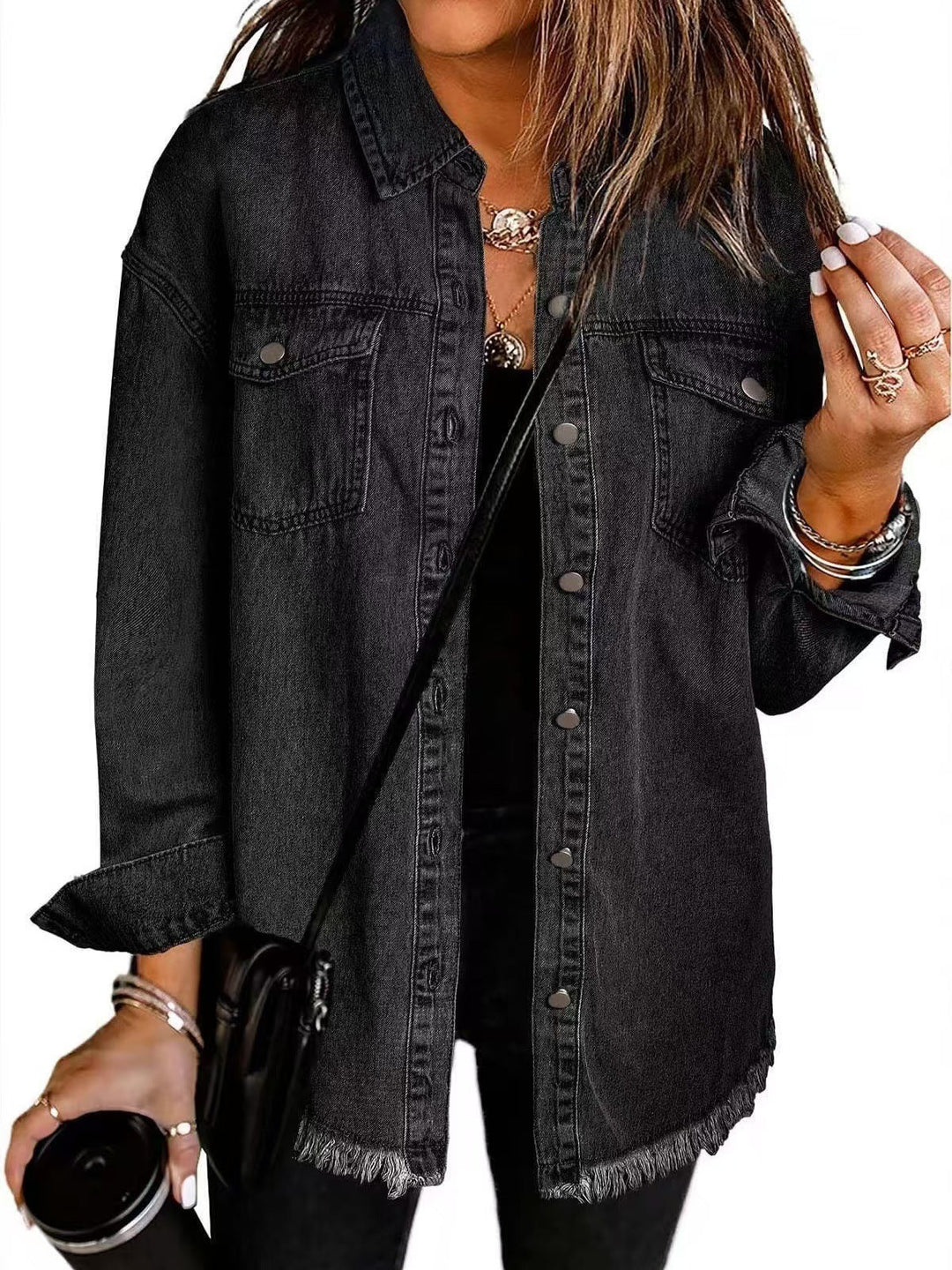 Shelomith – Noir Edge Denim Overshirt