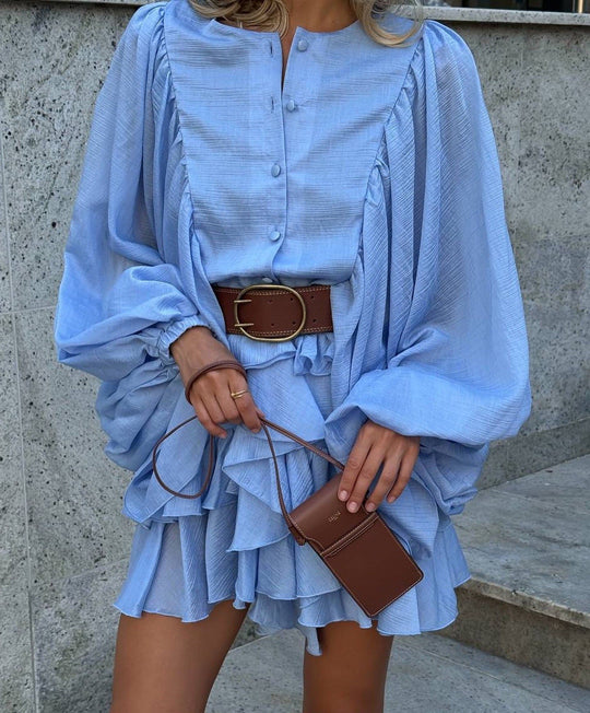 Jerica – Boho Chic Ruffled Mini Dress for Women