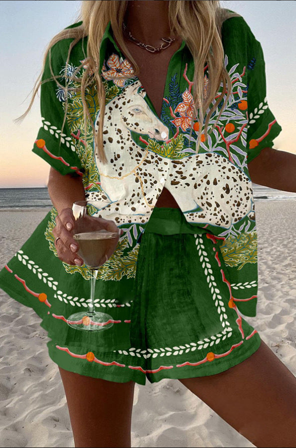 VerdeLuxe – Jungle Escape Print Set for Women