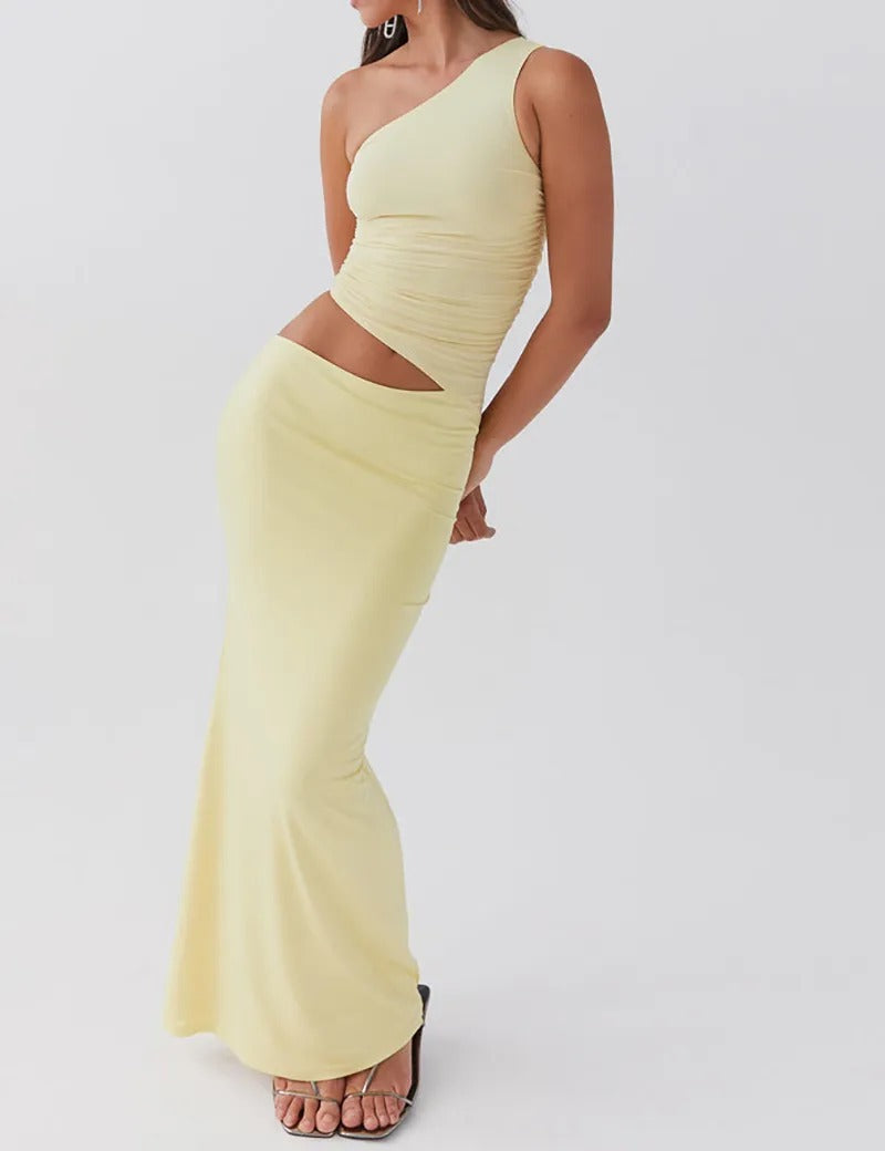 Kerri – Asymmetric Cut-Out Maxi Dress for Women