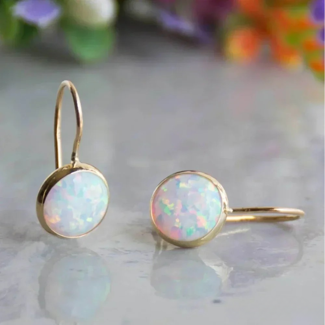 Ophelya – Iridescent Opal Drop Earrings