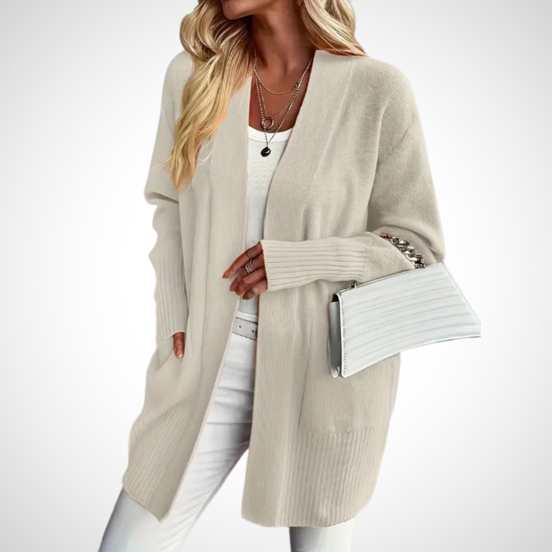 Liselotte – Open-Front Knit Cardigan for Women