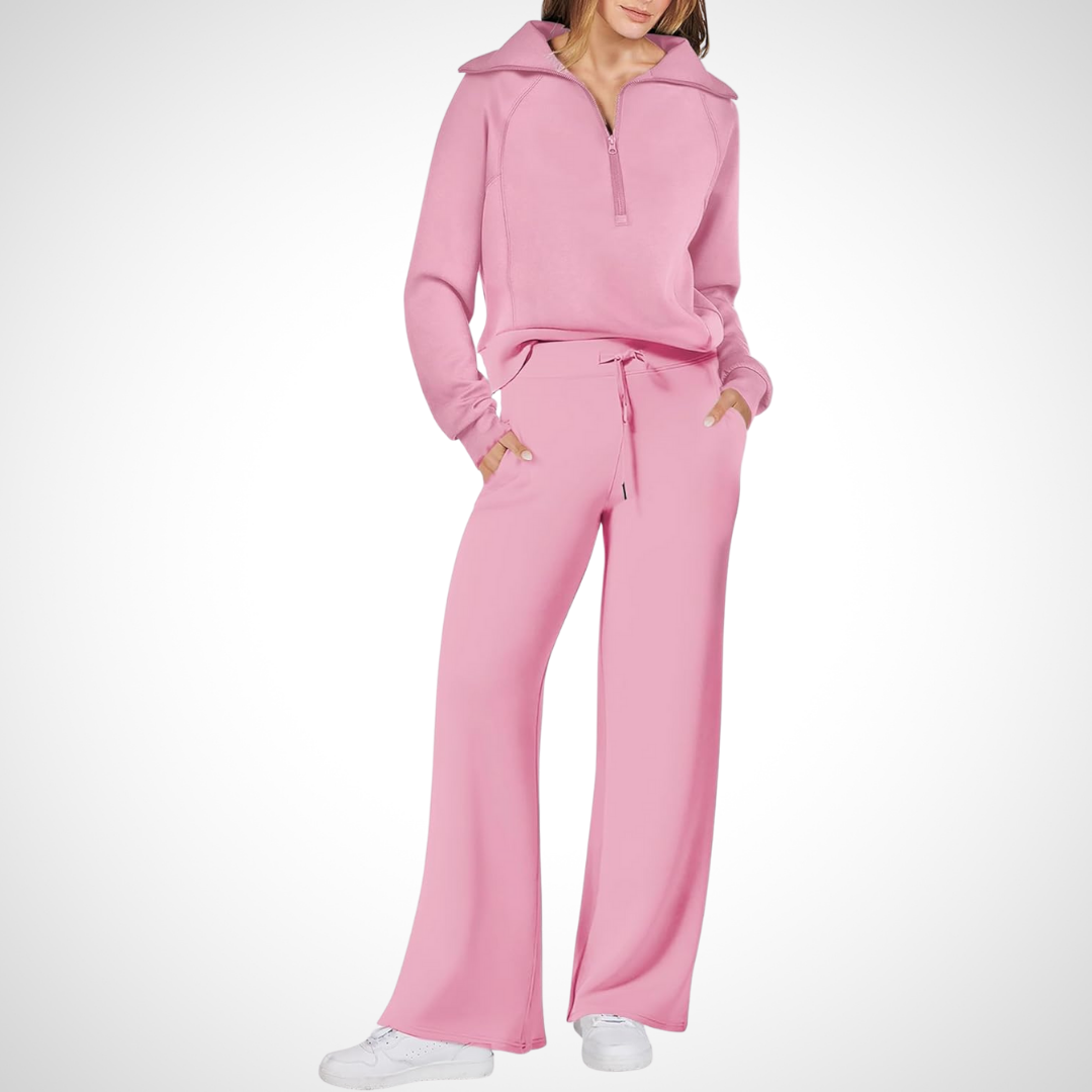 Jeanine – Cozy Two-Piece Zip-Up Lounge Set for Women